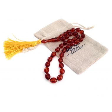 Light Cherry Amber 33 Prayer Beads