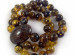 Stretchy Bracelet With Half Polished Amber Beads