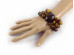 Stretchy Bracelet With Half Polished Amber Beads