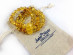 Triple Stretchy Bracelet With Amber Beads: 10mm