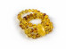 Triple Stretchy Bracelet With Amber Beads: 10mm