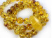 Triple Stretchy Bracelet With Amber Beads: 10mm