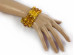 Triple Stretchy Bracelet With Amber Beads: 10mm