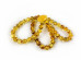 Triple Stretchy Bracelet With Amber Beads: 10mm