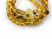 Triple Stretchy Bracelet With Amber Beads: 7mm