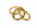 Triple Stretchy Bracelet With Amber Beads: 7mm