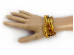 Triple Stretchy Bracelet With Amber Beads: 7mm