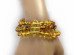 Triple Stretchy Bracelet With Amber Beads: 7mm
