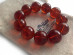 Cherry Amber Bead Bracelet: 19mm
