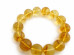 Stretchy Bracelet With Lemon Amber Beads: 14.5mm