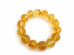 Stretchy Bracelet With Lemon Amber Beads: 13mm