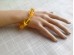 Stretchy Bracelet With Yellow Amber Beads