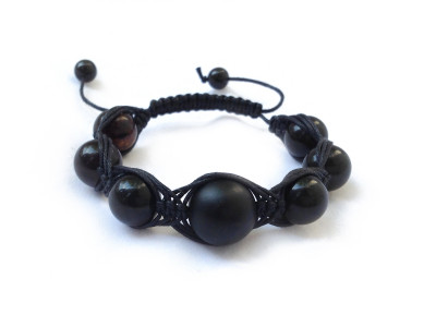 Bracelet With Black Amber 
