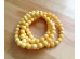 Long Wrap Necklace With Pressed White Amber Beads