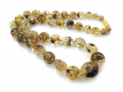 Amber Necklace: Green Color