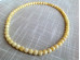 Necklace With Pressed White Amber Beads