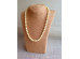 Necklace With Pressed White Amber Beads