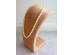 Necklace With Pressed White Amber Beads