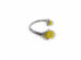 Adjustable Size Ring With Yellow Amber Beads