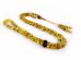 Adjustable Zen Mala With 108 Green Amber Beads: (3 sections) 7mm
