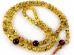 Adjustable Zen Mala With 108 Green Amber Beads: (3 sections) 7mm