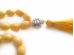 White Pressed Amber Christian Rosary