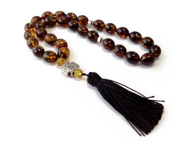 Christian Amber Rosary With Inclusions