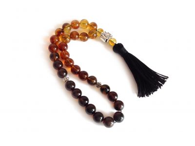 Transparent Amber Christian Rosary
