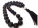 Black Amber Christian Rosary: 13mm