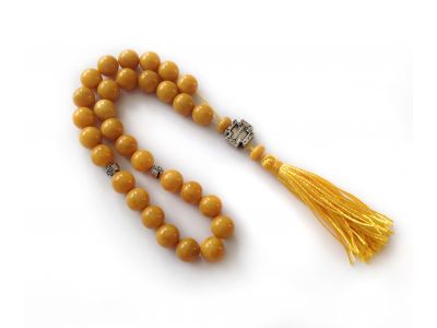 30 Amber Beads Rosary: Antique Color