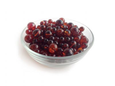 Cherry Refracted Amber Beads 500gr