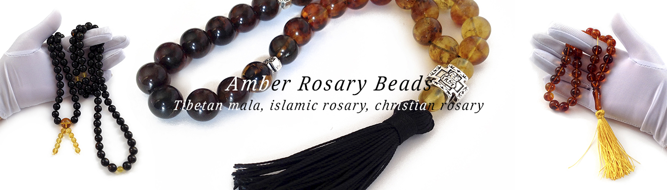 Amber rosary beads